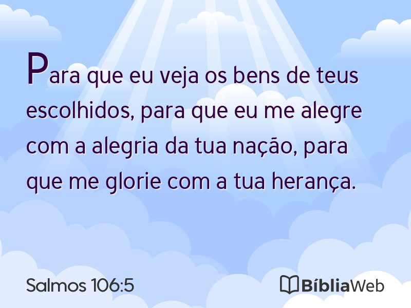 Salmos 106:5 em imagem para compartilhar