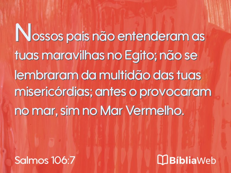 Salmos 106:7 em imagem para compartilhar