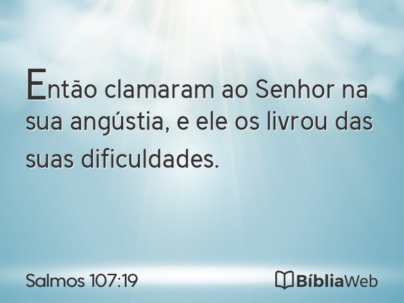 Salmos 107:19 em imagem para compartilhar