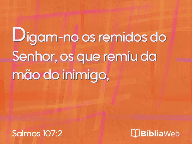 Salmos 107:2 em imagem para compartilhar