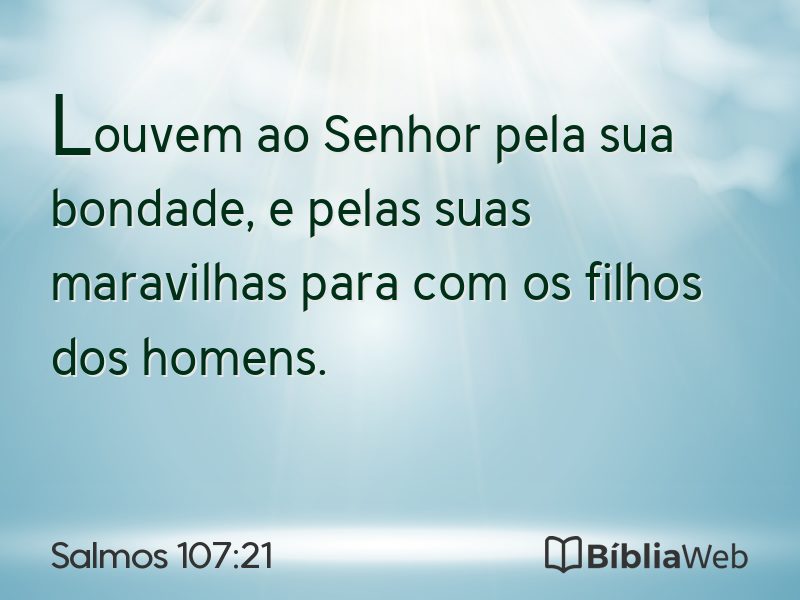 Salmos 107:21 em imagem para compartilhar