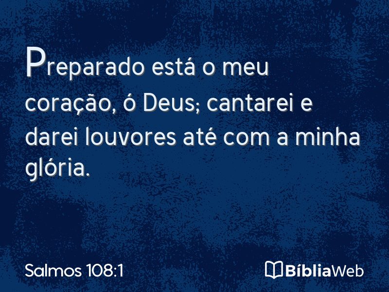 Salmos 108:1 em imagem para compartilhar