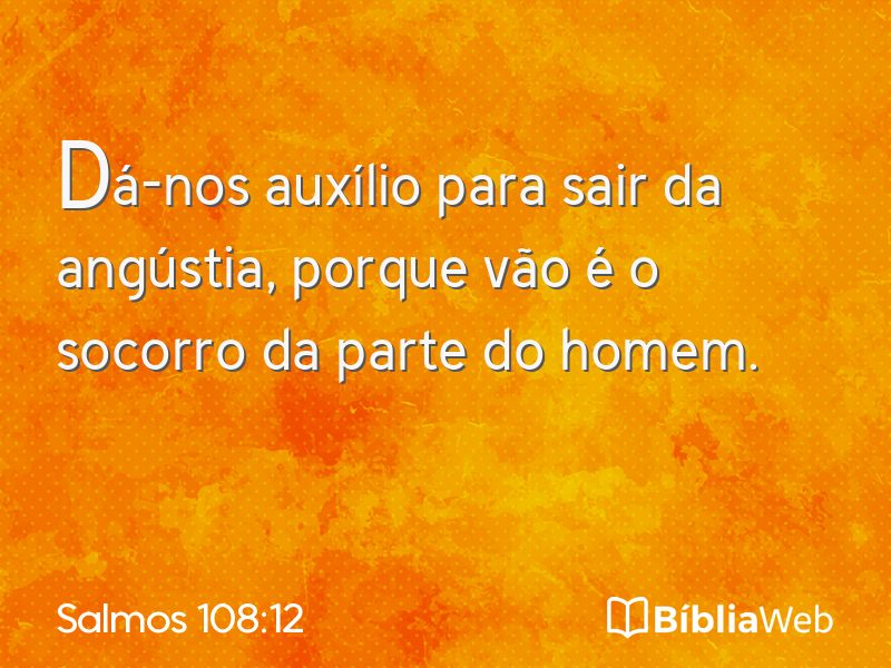Salmos 108:12 em imagem para compartilhar