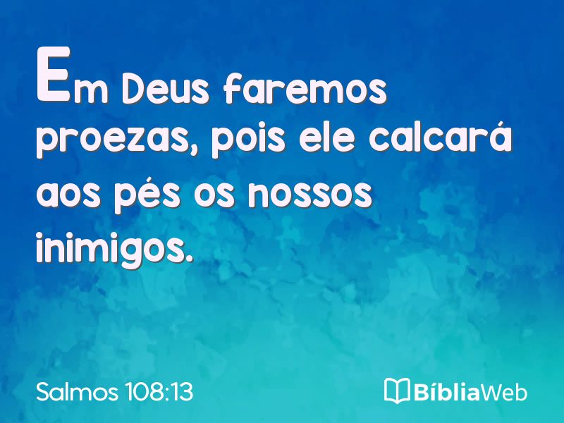 Salmos 108:13 em imagem para compartilhar