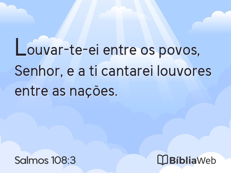 Salmos 108:3 em imagem para compartilhar
