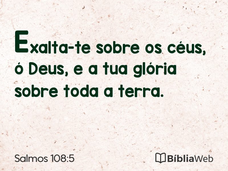 Salmos 108:5 em imagem para compartilhar