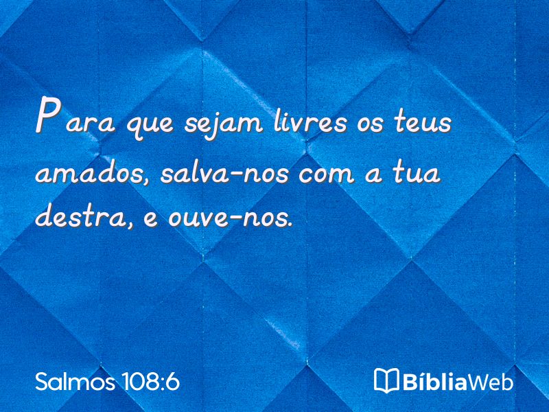 Salmos 108:6 em imagem para compartilhar