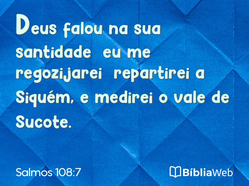Salmos 108:7 em imagem para compartilhar