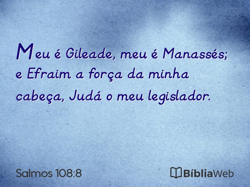Salmos 108:8 em imagem para compartilhar