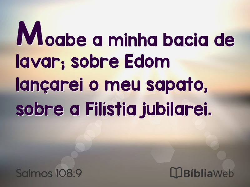 Salmos 108:9 em imagem para compartilhar