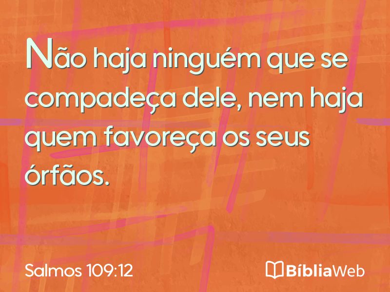 Salmos 109:12 em imagem para compartilhar