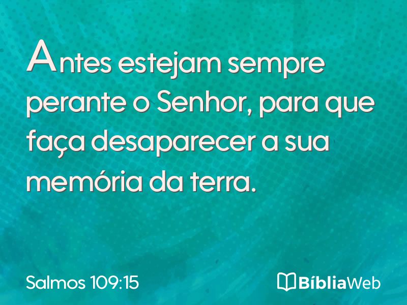 Salmos 109:15 em imagem para compartilhar