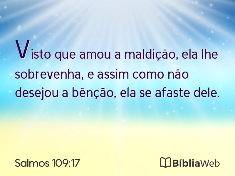 Salmos 109:17 em imagem para compartilhar