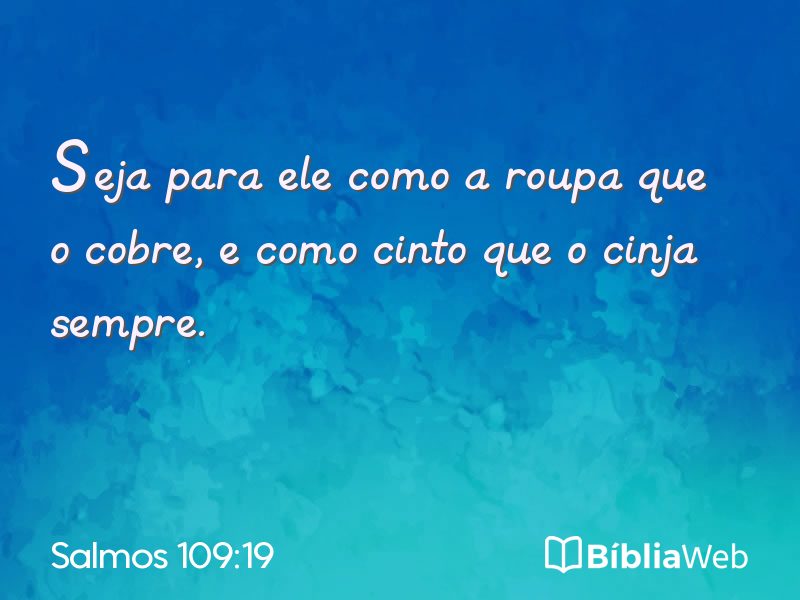 Salmos 109:19 em imagem para compartilhar