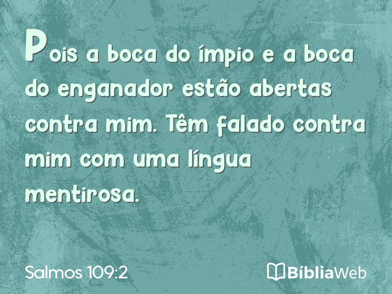 Salmos 109:2 em imagem para compartilhar