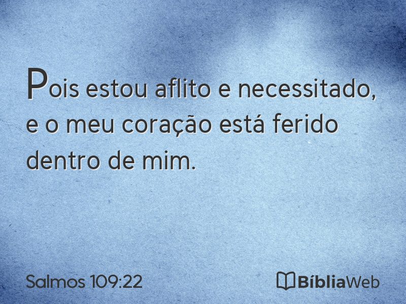 Salmos 109:22 em imagem para compartilhar