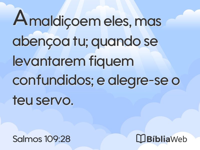 Salmos 109:28 em imagem para compartilhar