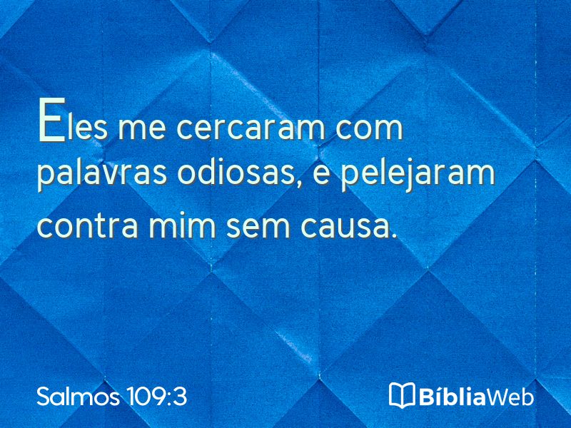 Salmos 109:3 em imagem para compartilhar