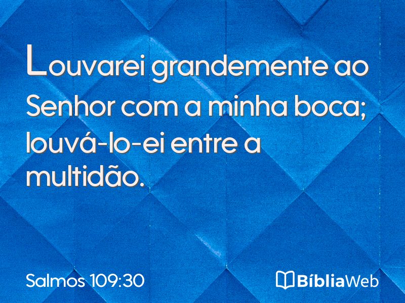 Salmos 109:30 em imagem para compartilhar