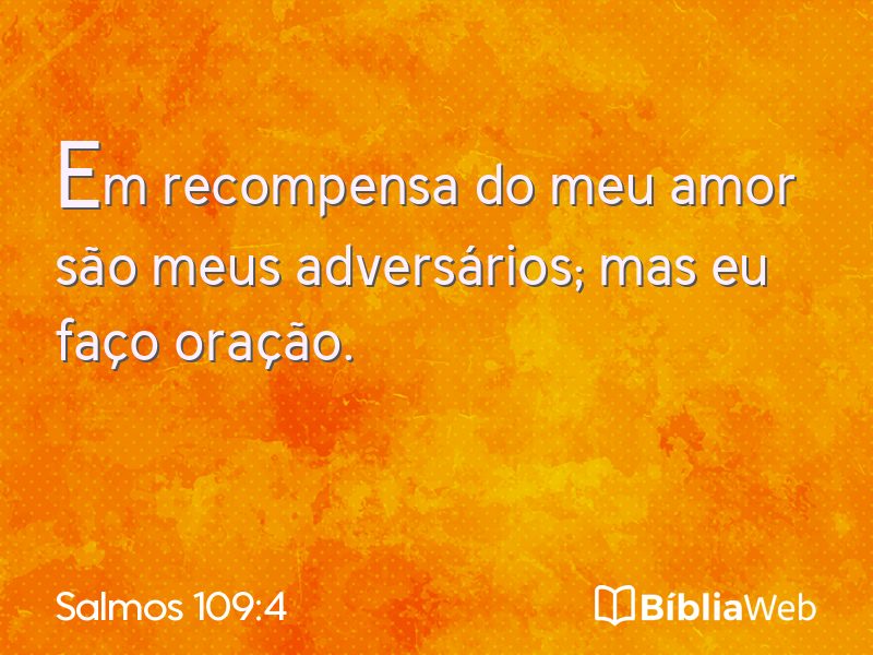 Salmos 109:4 em imagem para compartilhar