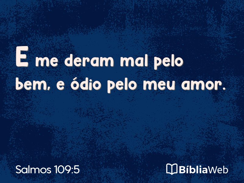 Salmos 109:5 em imagem para compartilhar