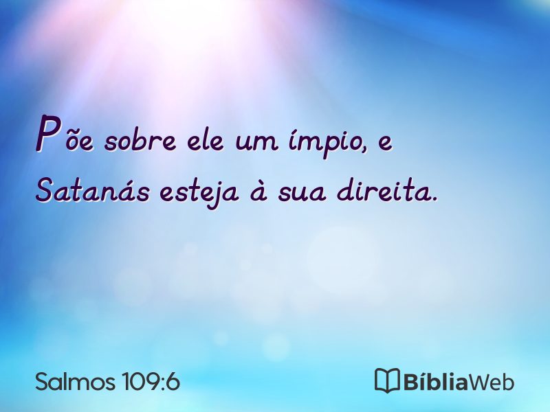 Salmos 109:6 em imagem para compartilhar