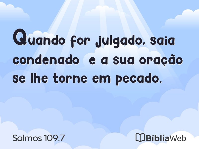 Salmos 109:7 em imagem para compartilhar