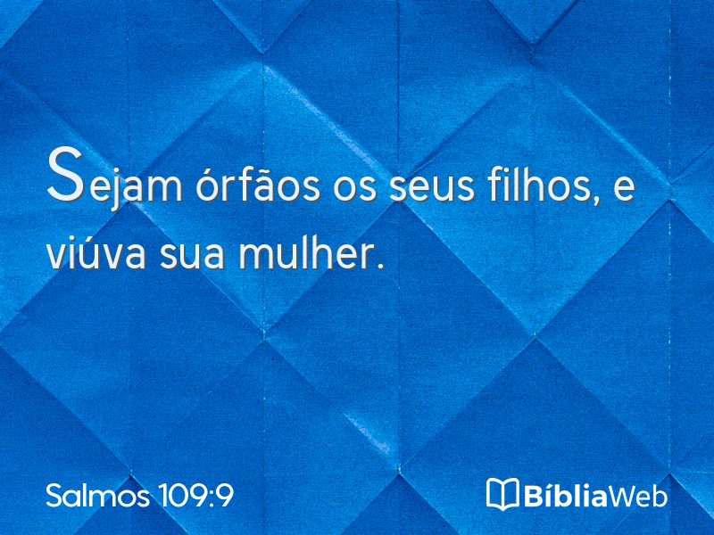 Salmos 109:9 em imagem para compartilhar