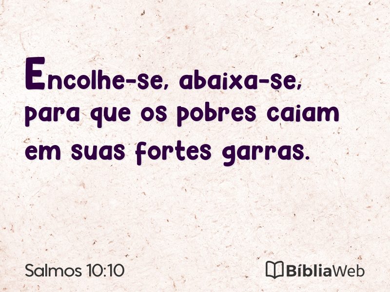 Salmos 10:10 em imagem para compartilhar