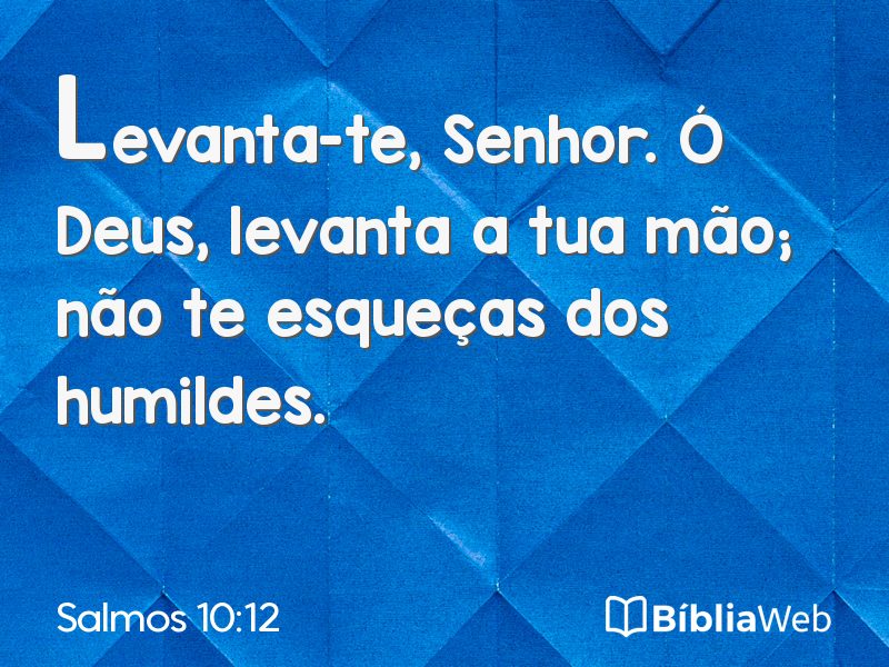 Salmos 10:12 em imagem para compartilhar