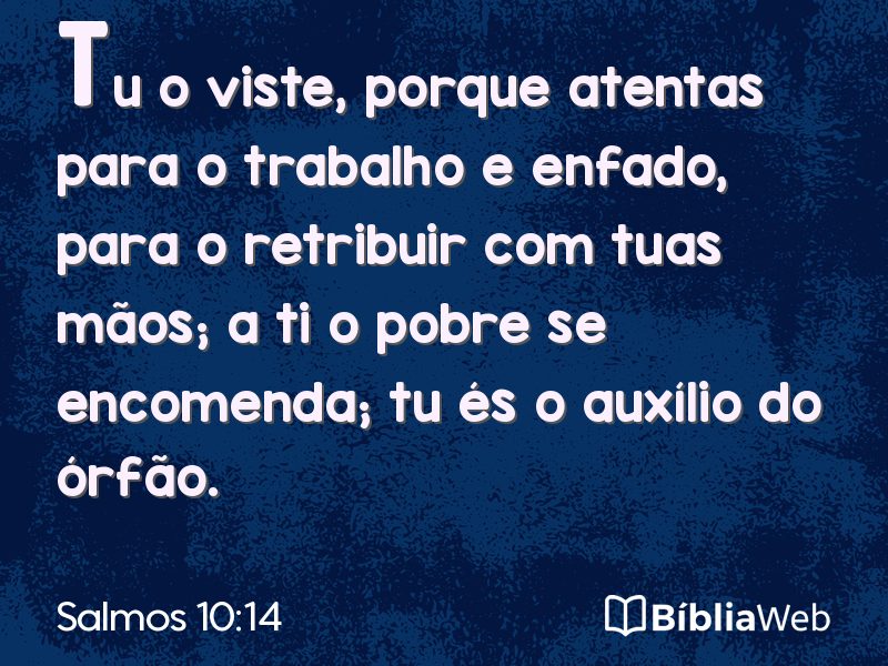 Salmos 10:14 em imagem para compartilhar