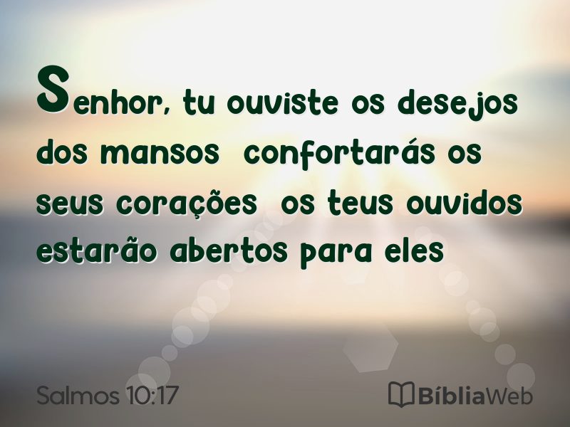 Salmos 10:17 em imagem para compartilhar