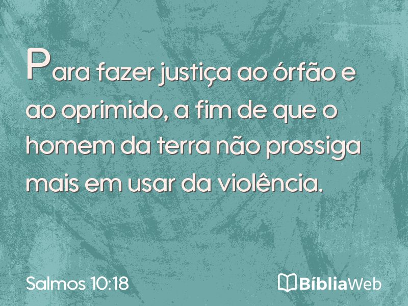 Salmos 10:18 em imagem para compartilhar