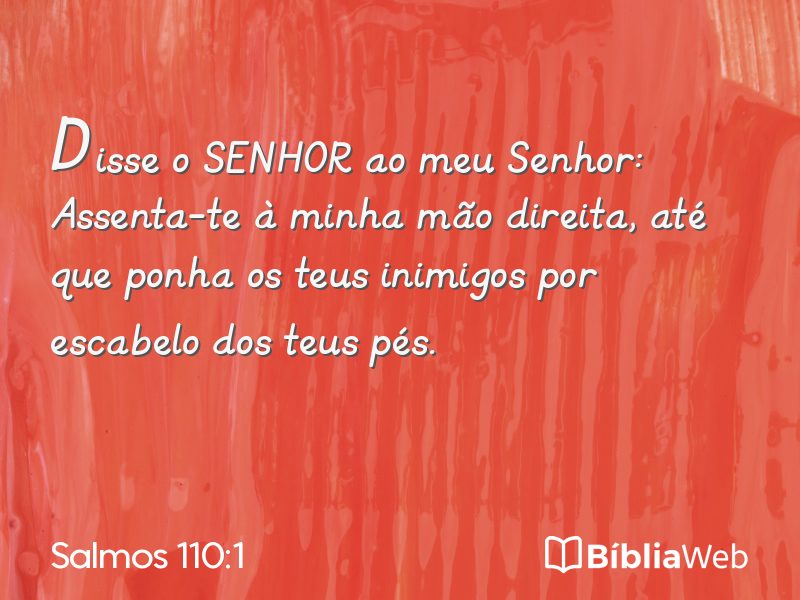 Salmos 110:1 em imagem para compartilhar