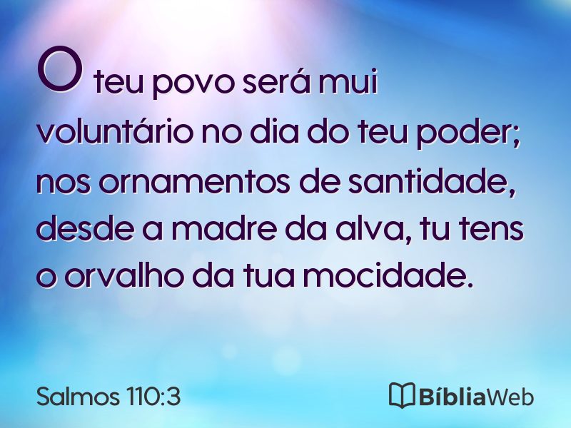 Salmos 110:3 em imagem para compartilhar