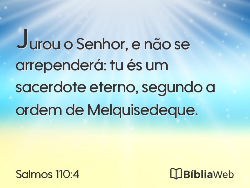 Salmos 110:4 em imagem para compartilhar