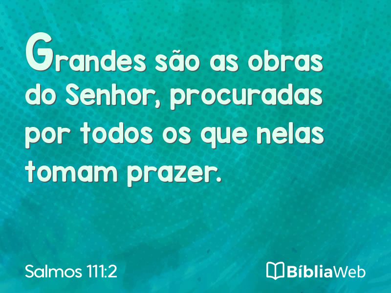 Salmos 111:2 em imagem para compartilhar