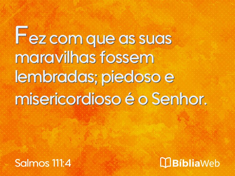 Salmos 111:4 em imagem para compartilhar