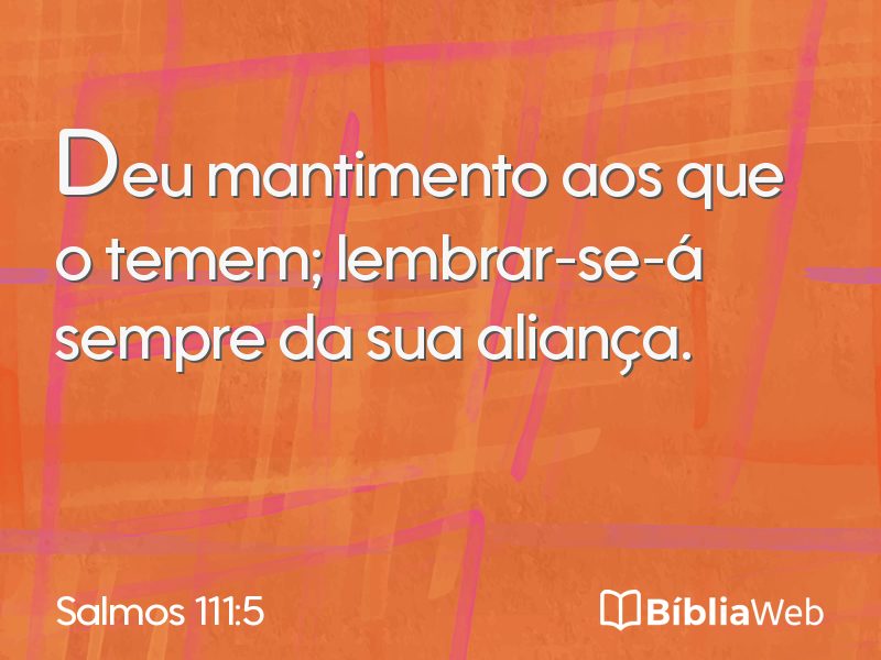 Salmos 111:5 em imagem para compartilhar