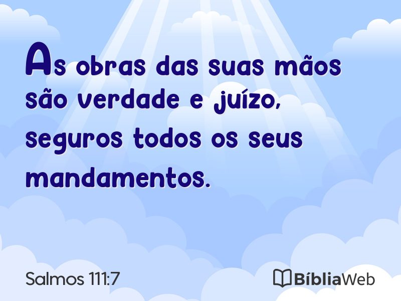 Salmos 111:7 em imagem para compartilhar