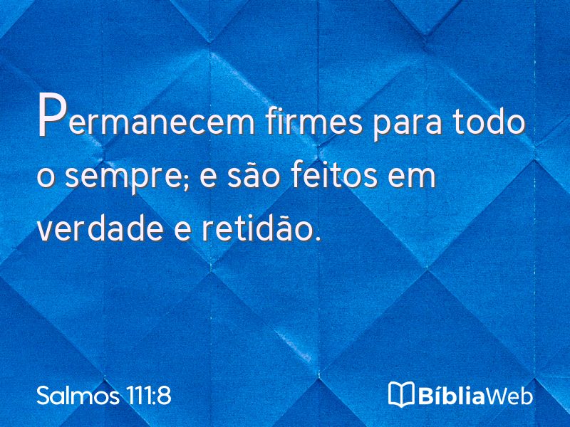 Salmos 111:8 em imagem para compartilhar