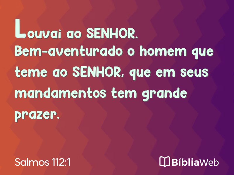 Salmos 112:1 em imagem para compartilhar