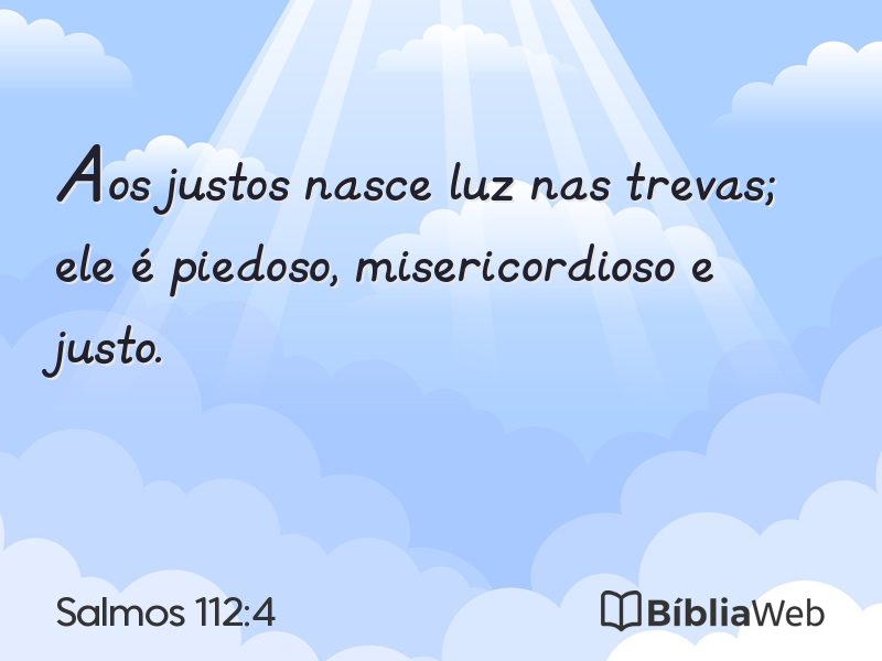 Salmos 112:4 em imagem para compartilhar