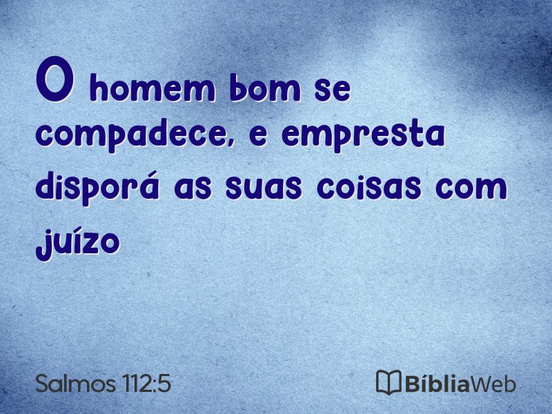 Salmos 112:5 em imagem para compartilhar