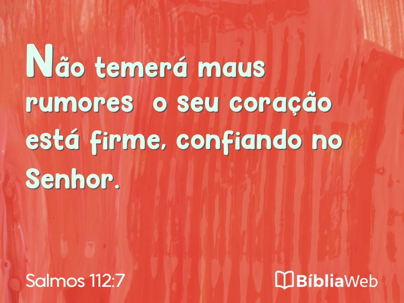 Salmos 112:7 em imagem para compartilhar