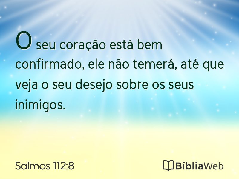 Salmos 112:8 em imagem para compartilhar