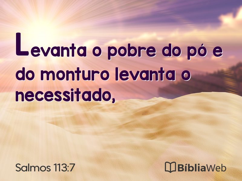 Salmos 113:7 em imagem para compartilhar