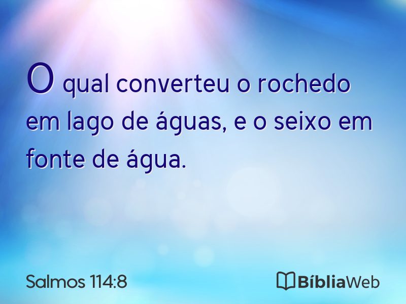 Salmos 114:8 em imagem para compartilhar