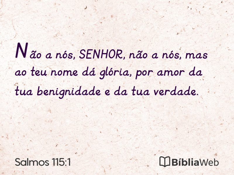 Salmos 115:1 em imagem para compartilhar