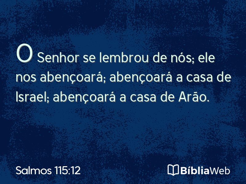 Salmos 115:12 em imagem para compartilhar